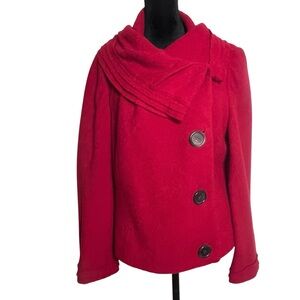 Vintage Carolina Herrera New York Red Virgin Wool Jacket – Size 16